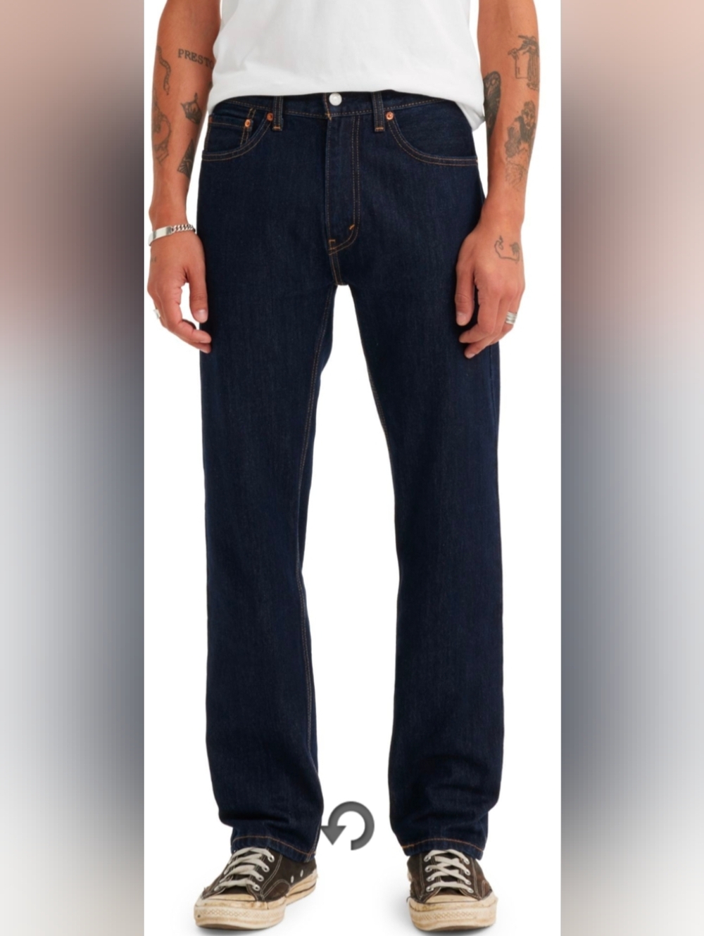 Levi's Men's 505  Natural Rise Straight Leg Jeans In Rinse (New w/Tags)